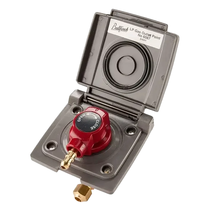 Bullfinch Camper BBQ Point LPG Gas Outlet Grey - 6087/05