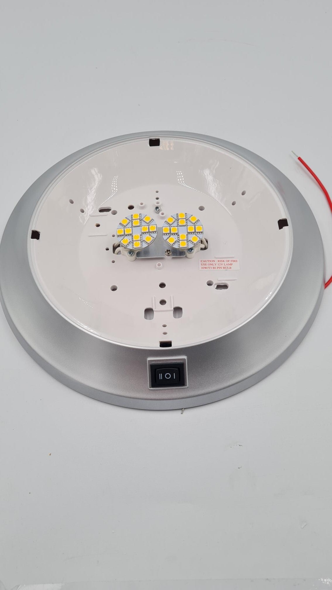 FAWO Rio Switched Light - 12v LED - Matt Silver - 01637T906596