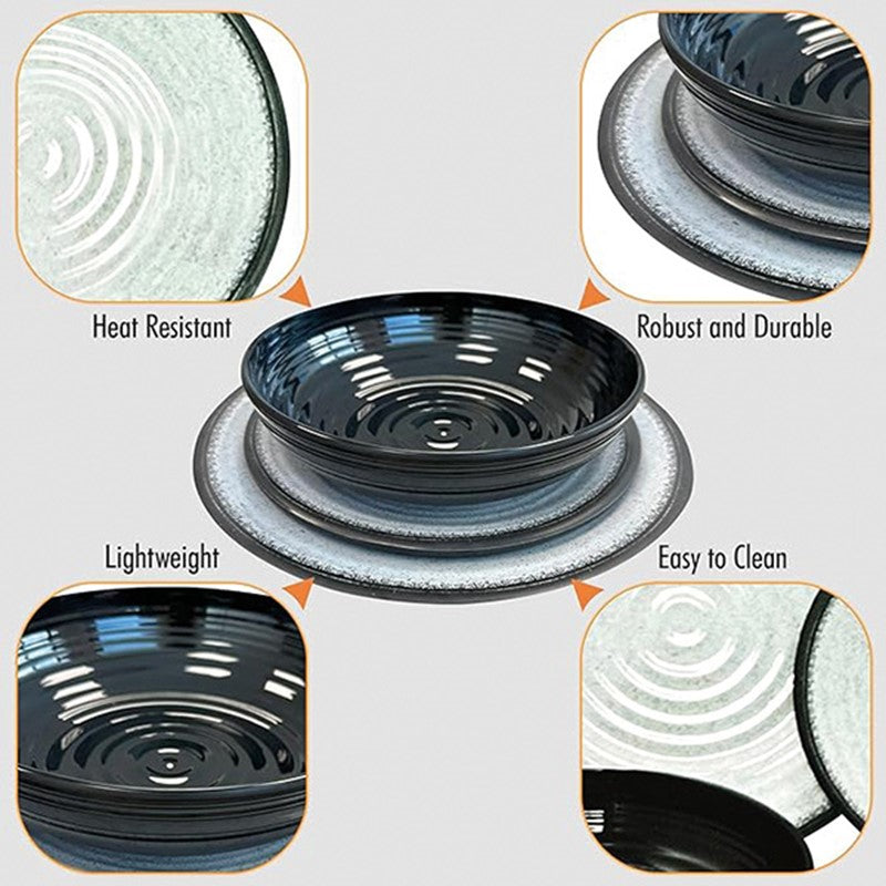 Sicilly High Quality Melamine Camping Crockery Set - 12 Piece