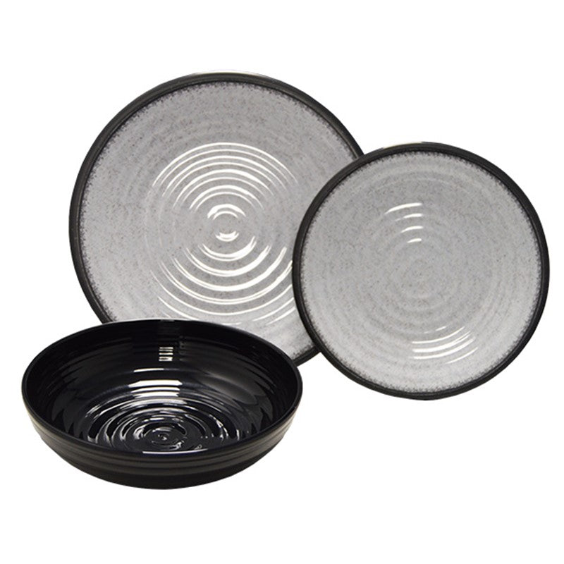 Sicilly High Quality Melamine Camping Crockery Set - 12 Piece