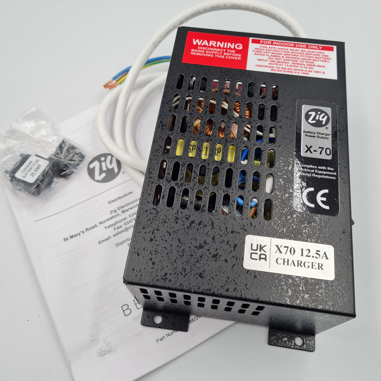 Zig - CE Battery Charger - Model X70 - 12.5 Amp - 22X70