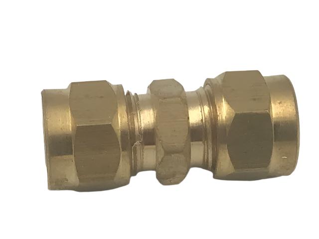 LPG Gas Straight Connector =Brass- 1/4" - 1043 - Caratech Caravan Parts