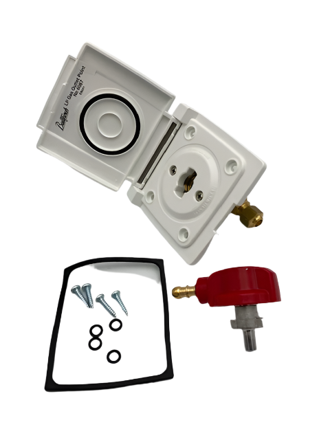 Bullfinch - LPG Gas Outlet / BBQ Point - White - 6087 Bullfinch