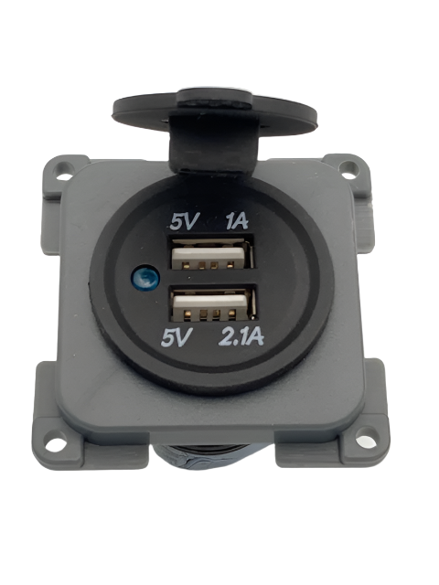 Powerpart - C-Line Twin USB Socket- 5v - PO269 - Caratech