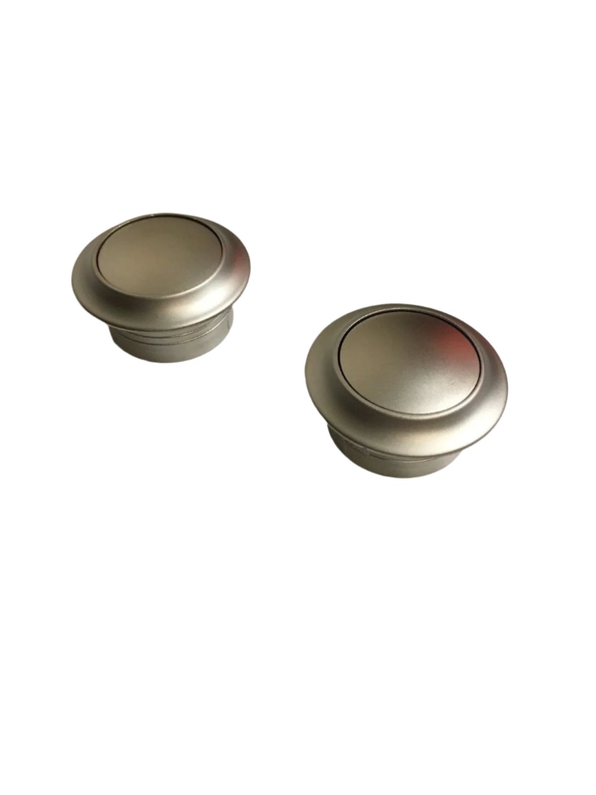 2 X Large Push Button Locker Knobs – Matt Silver -22901613 - Caratech Caravan Parts
