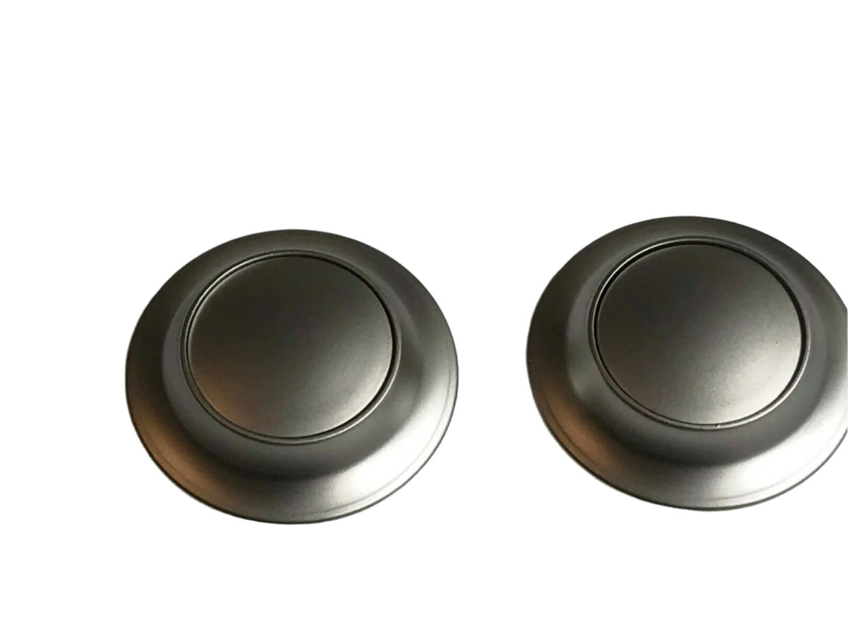 2 X Large Push Button Locker Knobs – Matt Silver -22901604 Häfele