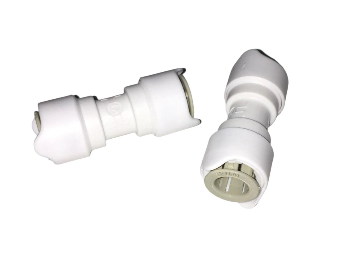 Whale Equal Straight 12 mm Water Connectors x 2 – WU1204 - Caratech Caravan Parts