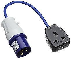 240 Volt Mains Conversion Lead To 13 Amp Socket - PO107B - Caratech Caravan Parts