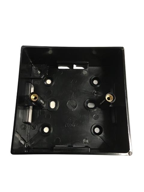 240 Volt Surface Box - 87mm Square x 37 mm - Black - PO342 - Caratech Caravan Parts