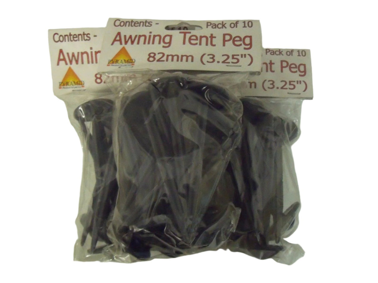 30 x Awning Groundsheet Pegs - 82 mm -3 Packets of 10 - Caratech Caravan Parts