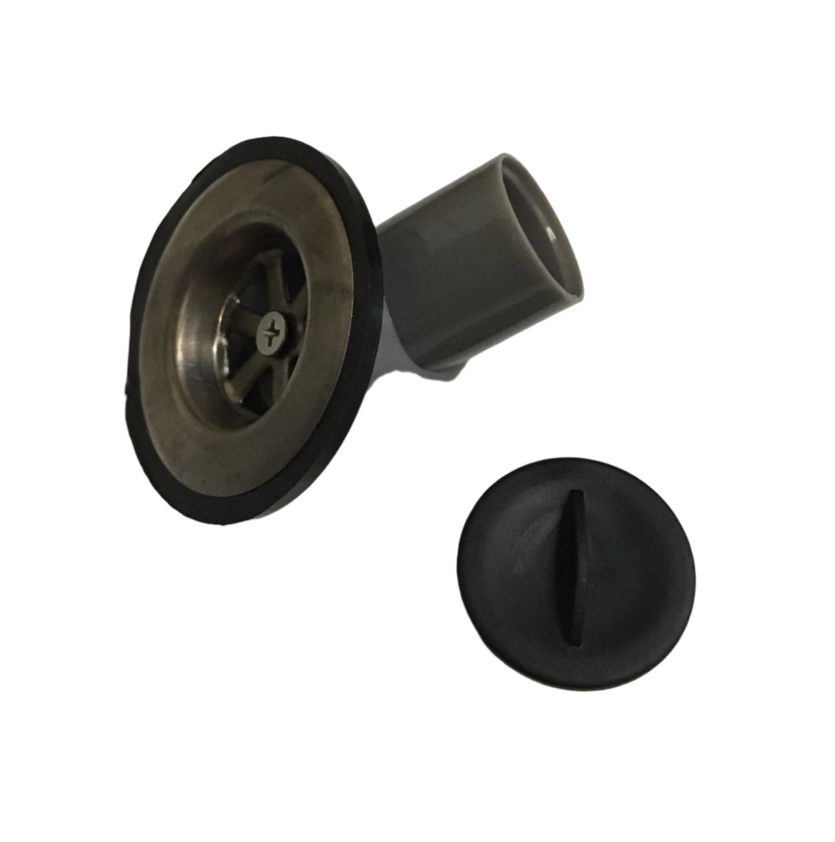Angled Sink Waste Outlet 1.1/4'' / 28 mm and Plug - 81300 - Caratech Caravan Parts