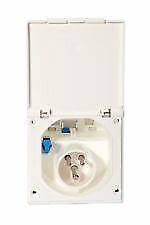 Mains Power Inlet – 240 Volt – White - PO113W - Caratech Caravan Parts