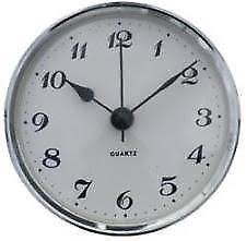 Clock- Round Chrome Surround - Quartz - ME521 Pennine Leisure Supplies