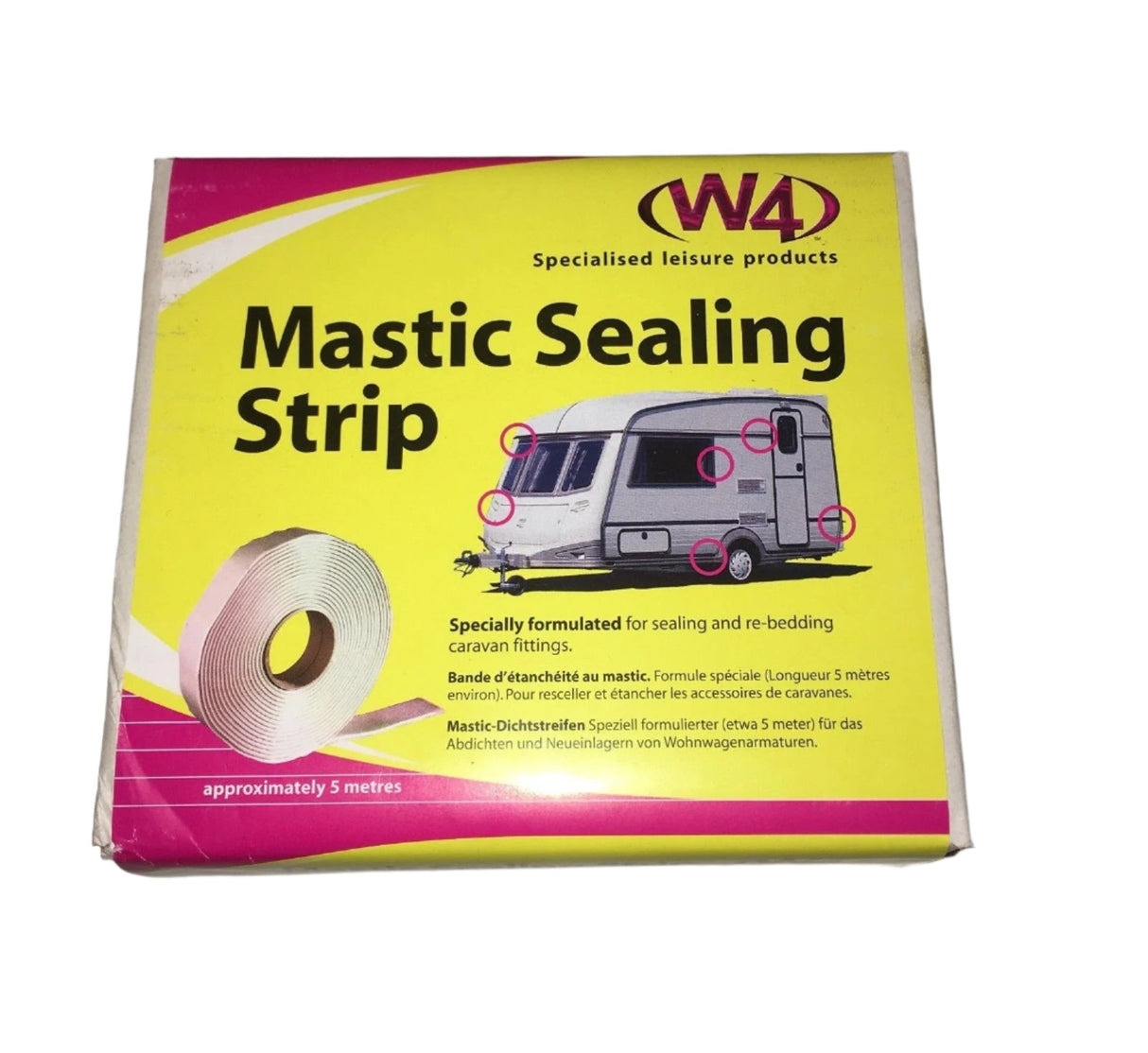 Mastic Sealing Strip 2.5mm Thick x 19 mm Wide x 5 Mtr - Grey - Caratech Caravan Parts