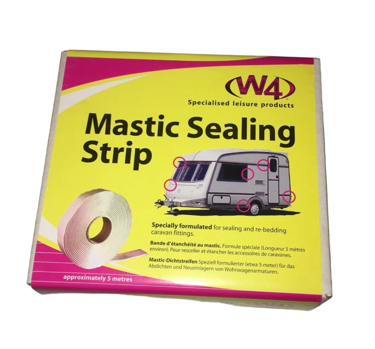 Mastic Sealing Strip 2.5 mm Thick X 32 mm Wide X 5 Mtr - Grey. - Caratech Caravan Parts