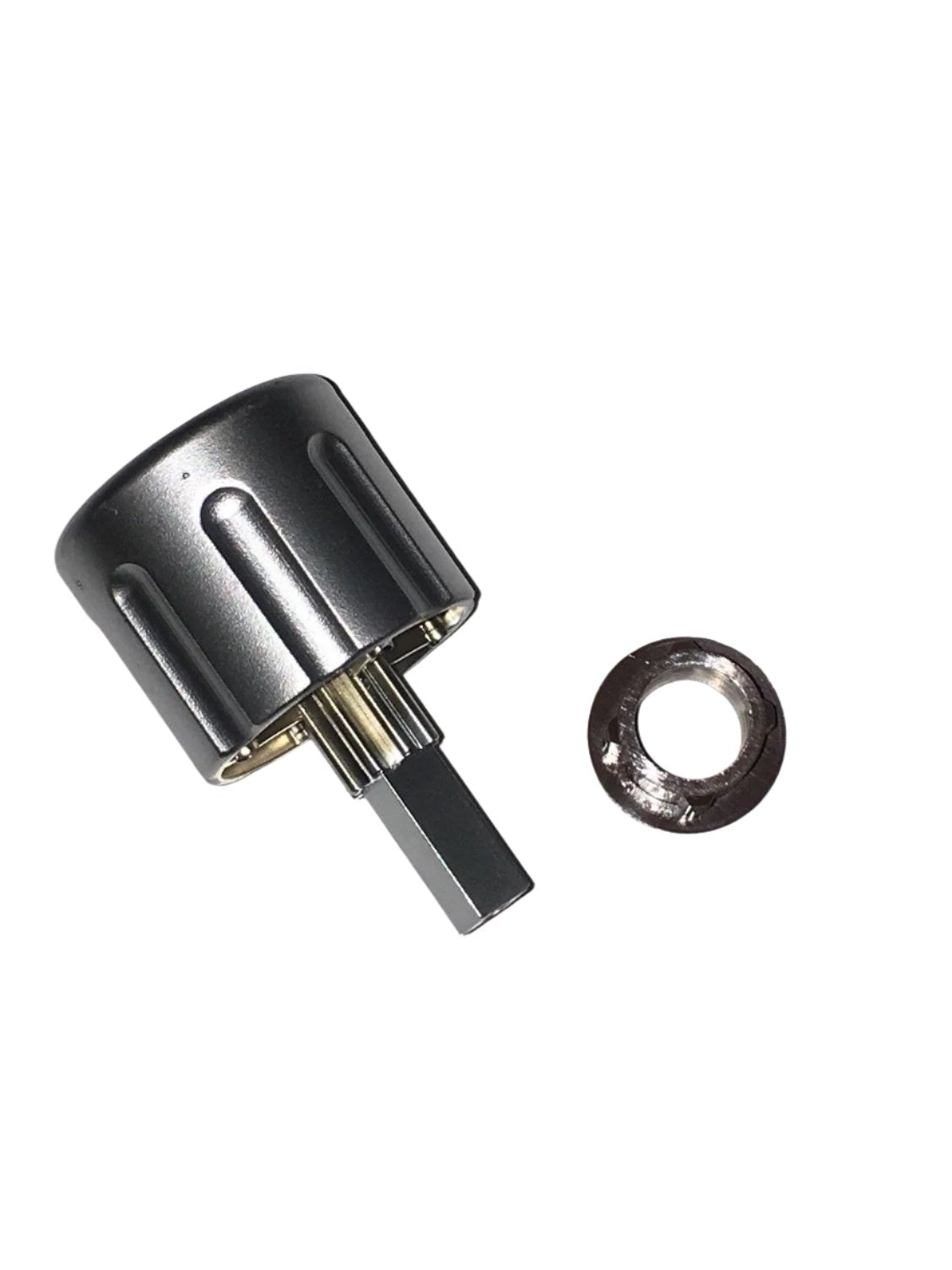 Interior Door Knob - Silver Plastic - 60 mm - 01598T70899 - Caratech Caravan Parts