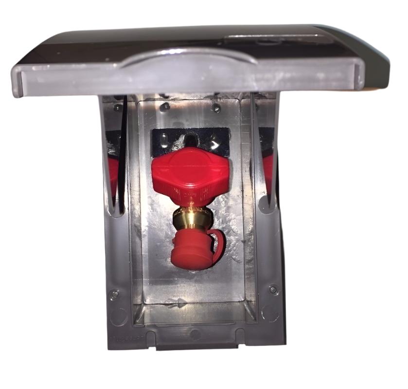 LPG Gas BBQ Flush Fit Outlet Box – TND Model – Grey – PO682 - Caratech Caravan Parts