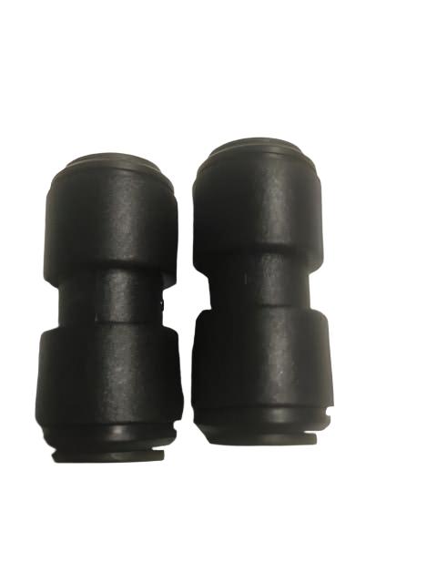 2 x JG Straight 10 mm Connectors - Black -WS1004 - Caratech Caravan Parts