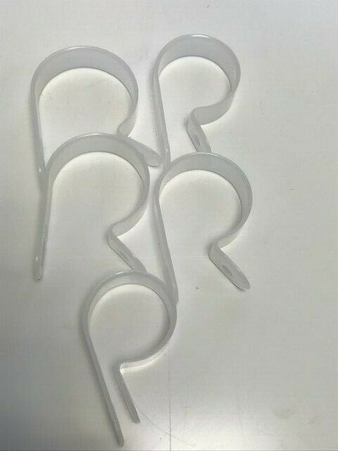 1 1/8 Inch - Pipe Clips - White - Pack of 5 - 81255 - Caratech Caravan Parts