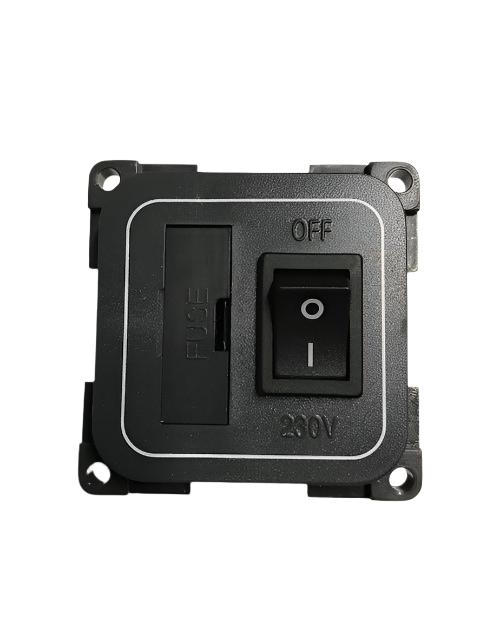 C- Line Fused Spur -10 amp 230v - Black - PO261 - Caratech Caravan Parts