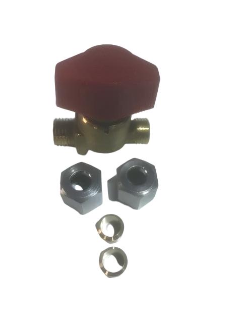 LPG Single Manifold Gas Isolater Valve - 8 mm - R43101. - Caratech Caravan Parts