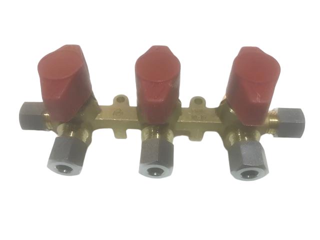 LPG Triple Manifold Isolater Valve - 8mm - R43103 - Caratech Caravan Parts