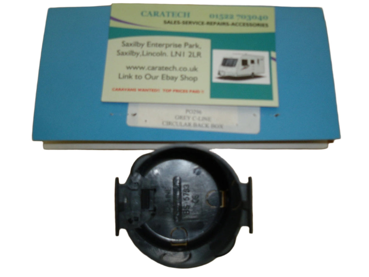 C- Line - Single Back Box -Round Type -Black -PO296 Powerpart