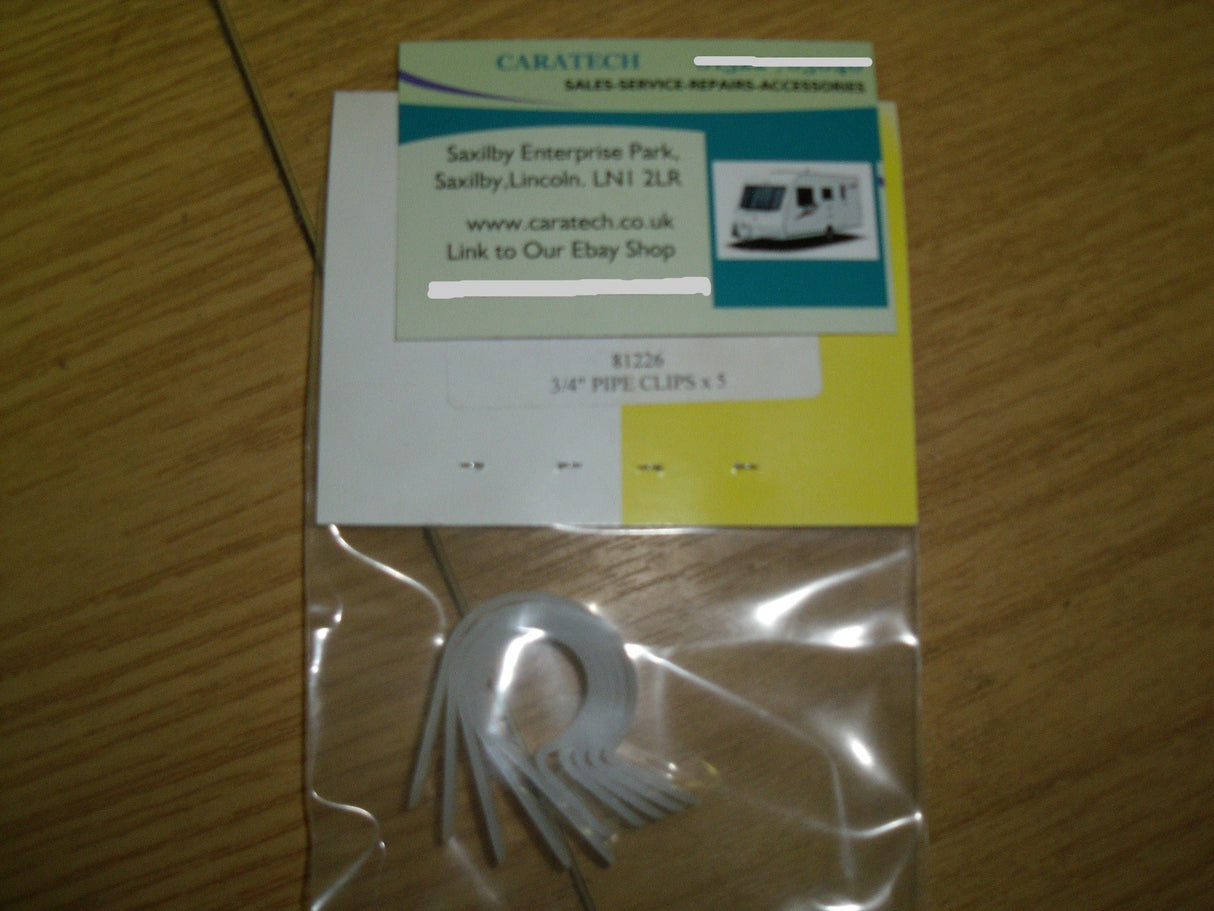 Pipe clips 3/4" x 5 - plastic - 81226 - Caratech Caravan Parts