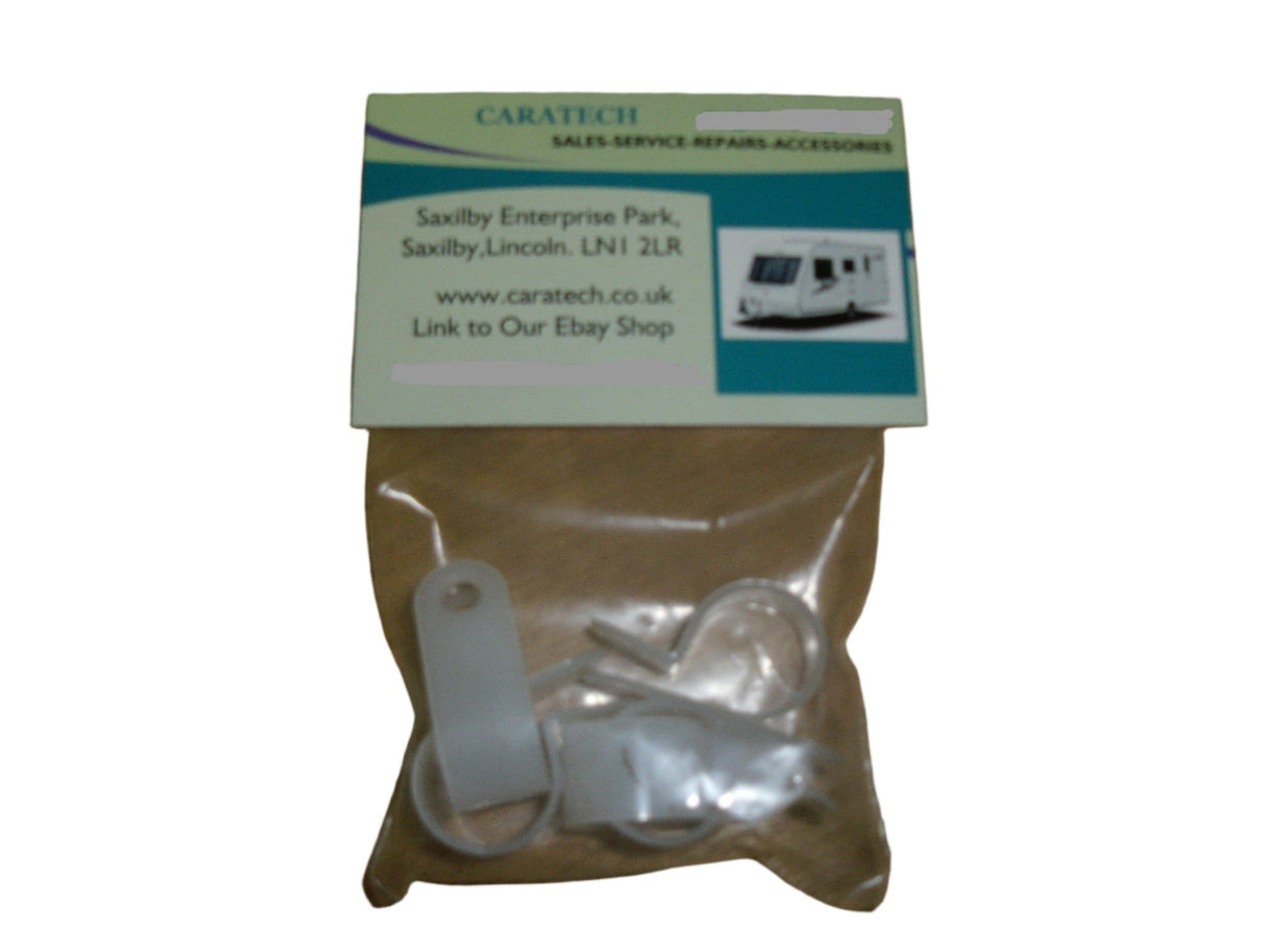 Pipe clips 5/8" (16mm) x 5 - plastic - W4 37829 - Caratech Caravan Parts