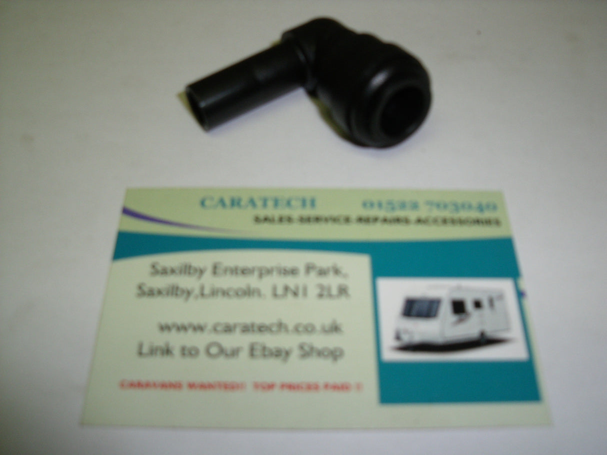 J/G Stem Elbow -12 mm to 12 mm Stem - Black - WS1222 - Caratech Caravan Parts