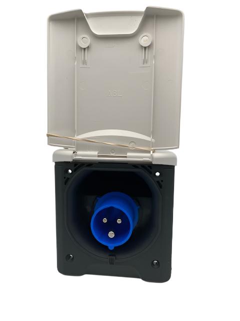 Fawo - Flush 240V Mains Inlet c/w Magnetic Locking - White - 01746T10099 FAWO