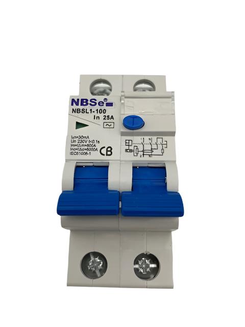 NBSE - Double Pole 25 amp - RCD - 230V - NBSL1-100 NBSE