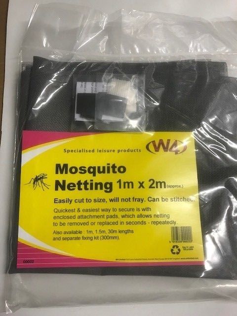 Mosquito Net with Fixers, 1mt x 2 mt - 00022 - Caratech Caravan Parts