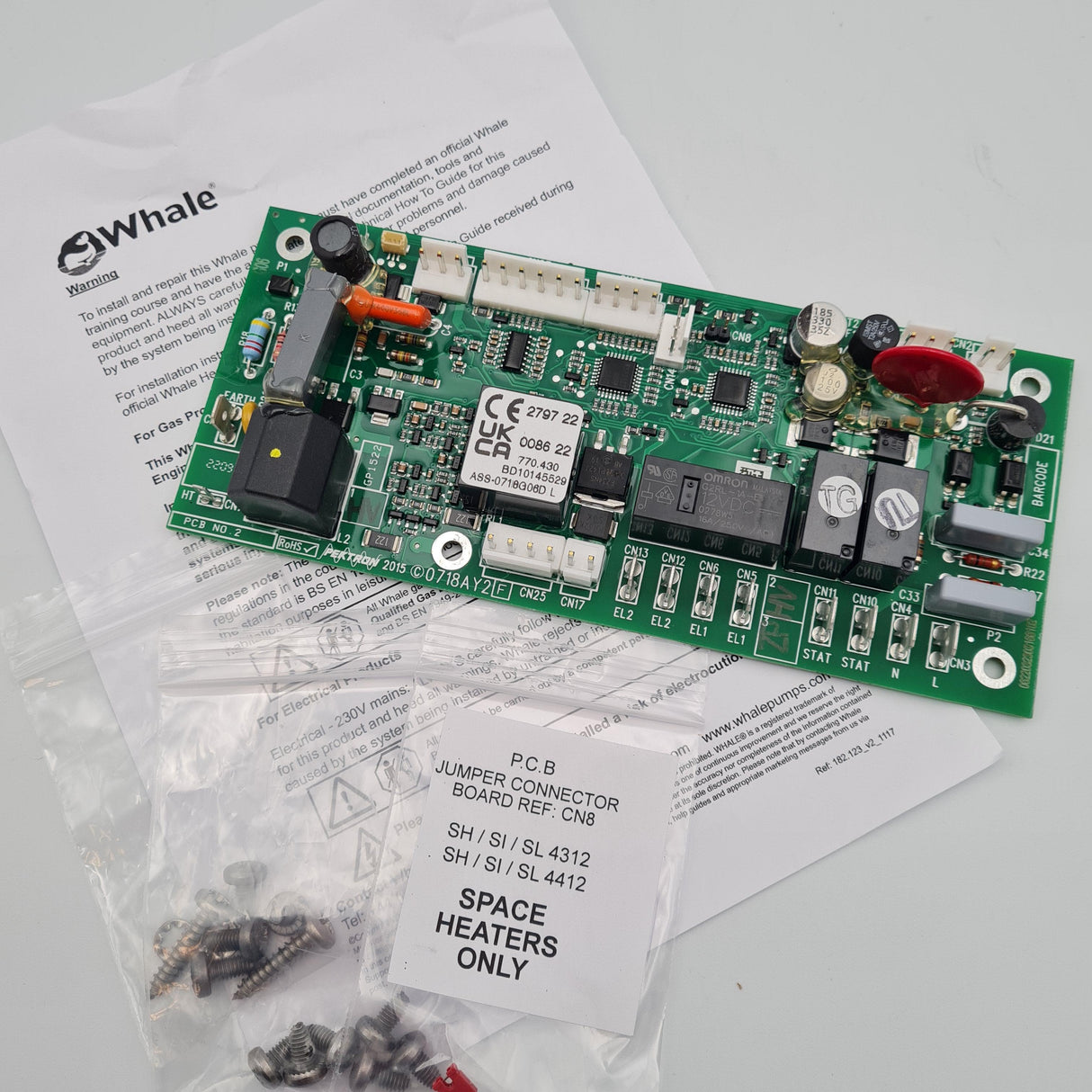 Whale Space / Water Heater PCB from 06/16 inc.Reset - AK1885