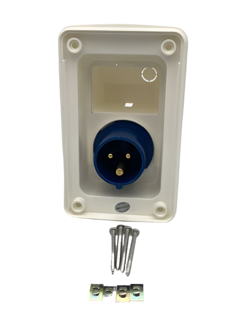 Whale - Electric Mains Inlet Socket - Easi Slide - Without Cable - White - SO3100C - Caratech