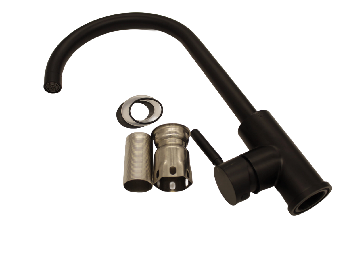 Caraflo Black Metal Kitchen Mixer Tap Campervan Caravan Motorhome