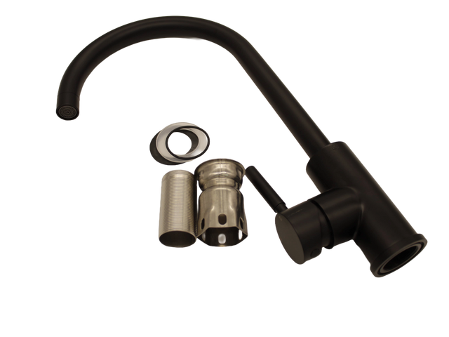 Caraflo Black Metal Kitchen Mixer Tap Campervan Caravan Motorhome