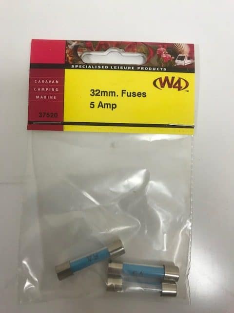 32 mm 5 Amp fuses Pack of Three 37520 - Caratech Caravan Parts