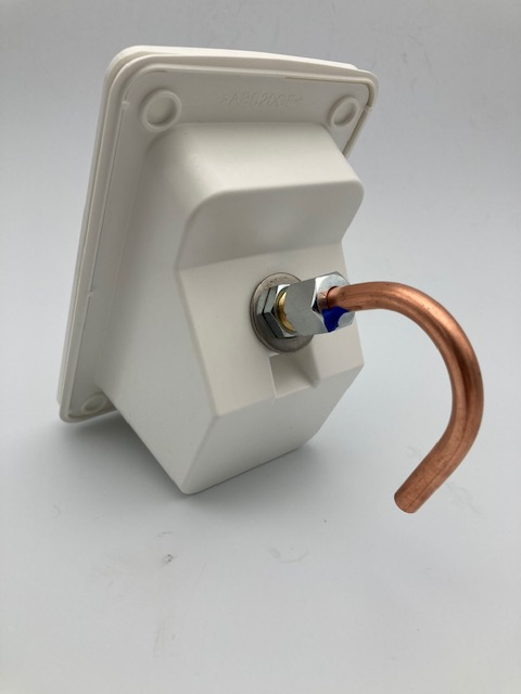 Whale - External Gas BBQ Socket - Easi Slide - White - SO1000C - Caratech