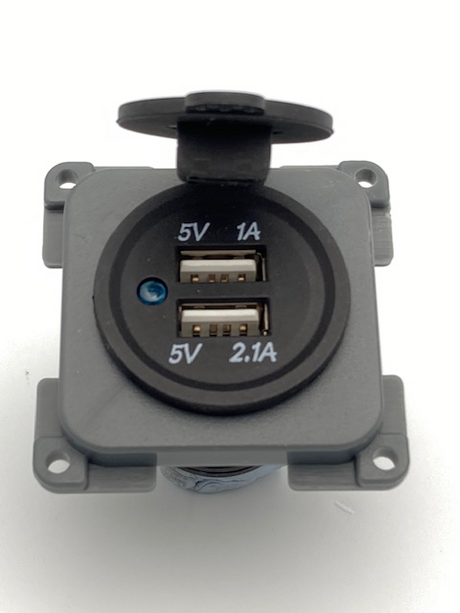 Powerpart - C-Line Twin USB Socket- 5v - PO269 - Caratech