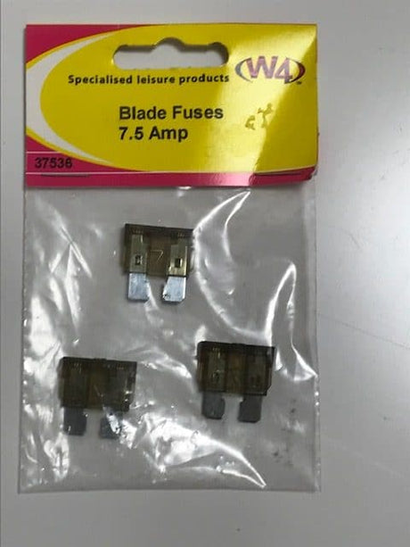 7.5 Amp Blade Fuse Pack of Three 37536 - Caratech Caravan Parts