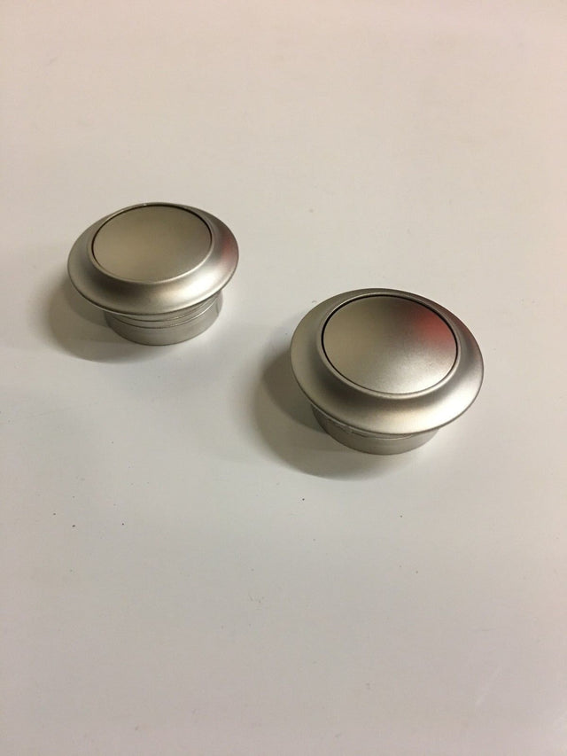 2 X Large Push Button Locker Knobs – Matt Silver -22901613 - Caratech Caravan Parts