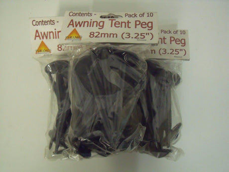 30 x Awning Groundsheet Pegs - 82 mm -3 Packets of 10 - Caratech Caravan Parts