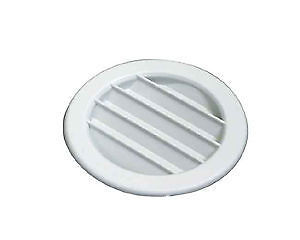 Round Side Wall Air Vent –100 mm – White - 01538T09790 - Caratech Caravan Parts