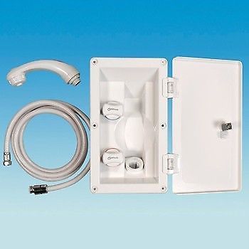 Whale External Shower System and Lock - White – RT2662 - Caratech Caravan Parts
