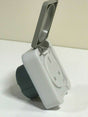 Mains 13 Amp Socket with Grey Flap - JE960 - Caratech Caravan Parts
