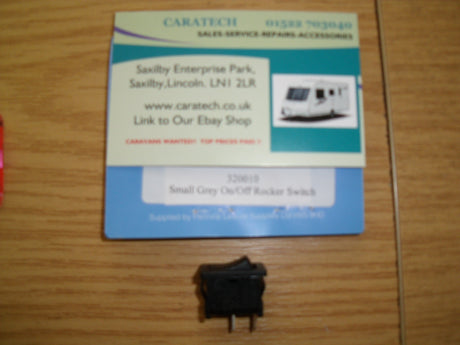 On / off rocker switch - 12 V - Grey - 320010 - Caratech Caravan Parts
