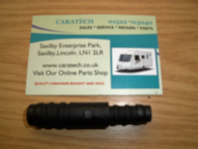 3/8" x 1/2" - 10 mm x 12 mm - Reducer / Connector - Black - 81142 - Caratech Caravan Parts