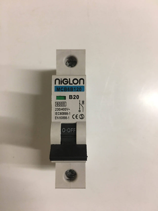 Niglon 20 Amp MCB Single Pole Breaker – L120MB - Caratech Caravan Parts